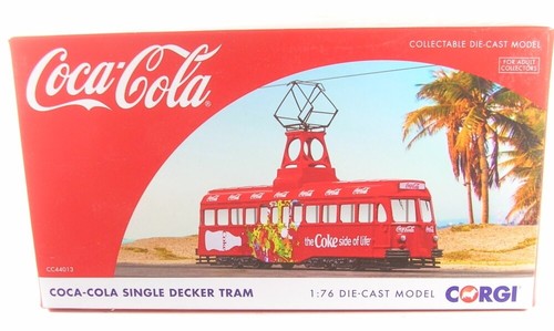 Single decker tram - tram, coca-cola