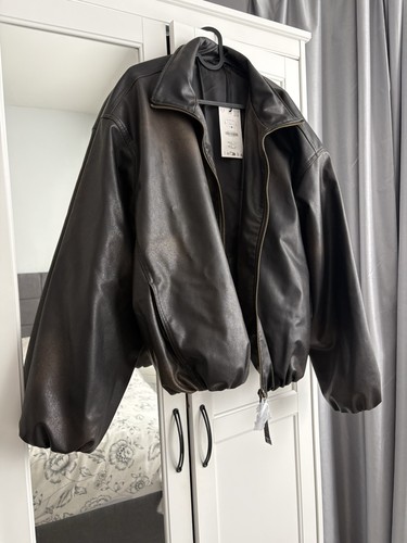 Zara faux leather jacket - leather,