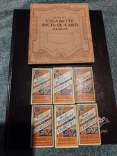 WILD WOODBINE CIGARETTES BOXS  X6 FULL OF CARDS RAILWAY,SPEED,AIR RAID,NAVY,KNOW