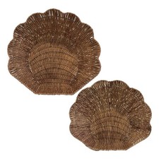 Woven Rattan Scallop Coastal