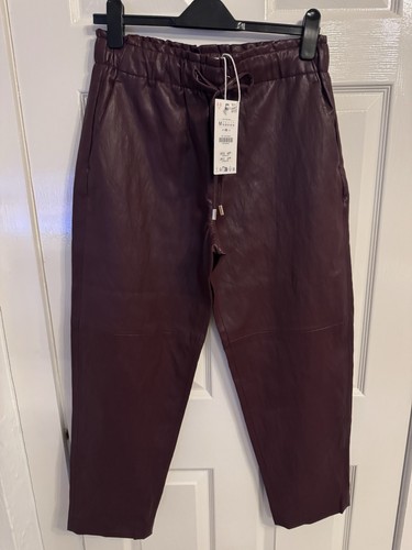 Faux leather trousers with - trousers,