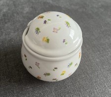 Vintage Jam Mustard Floral Pot