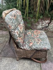 Colonial Basket Ware Folding Seat With Cushion. Picnics And Festivals