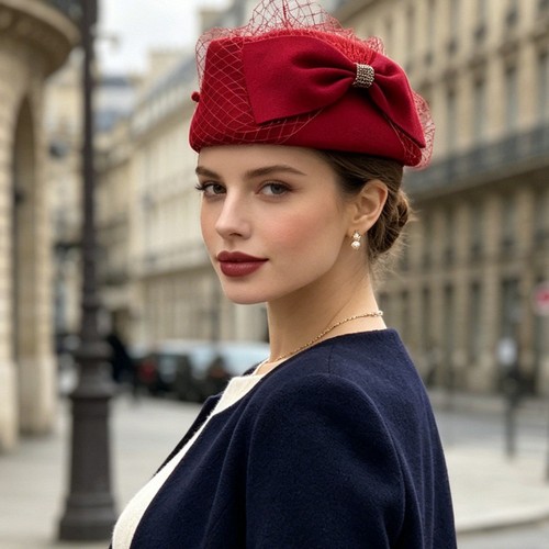 Elegant mesh bow - elegant, hat