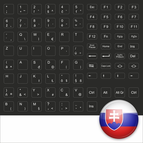 Black keystick slovak - black,