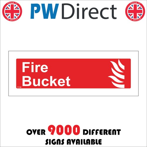 Sign fire bucket flames red - sign,