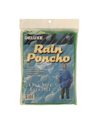 Hooded rain poncho - hooded,