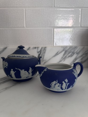 Wedgewood blue milk jug - milk, and