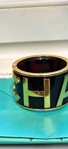 Chanel black enamel - &, gold