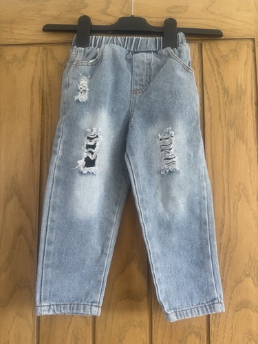 Kids light blue distressed