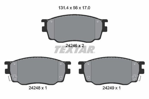 Textar 2424601 front - textar, brake