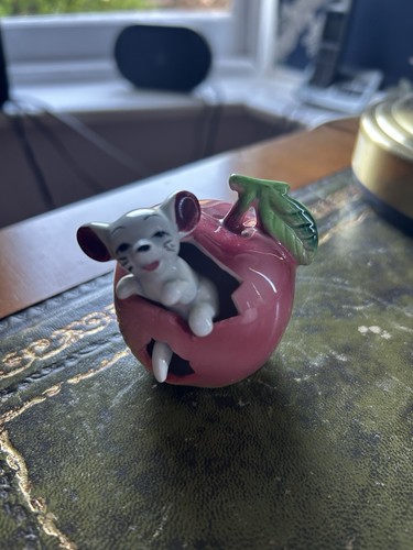 Ceramic mouse apple - ceramic,