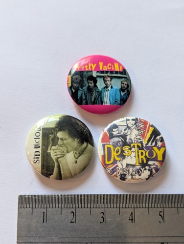Punk pin badges lot 3 - punk, of