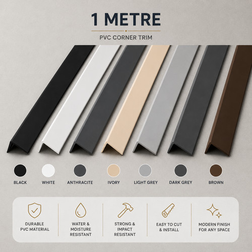 Pvc corner angle trim - 1m, 90°