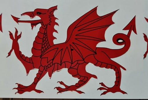 Welsh dragon sticker european - welsh,