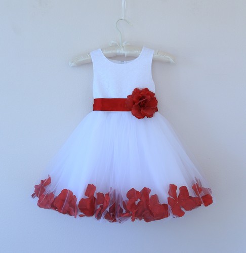 White wedding pageant - white,