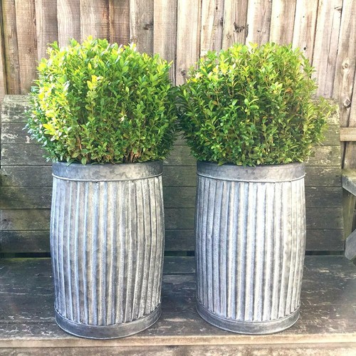Large round galvanised - x,