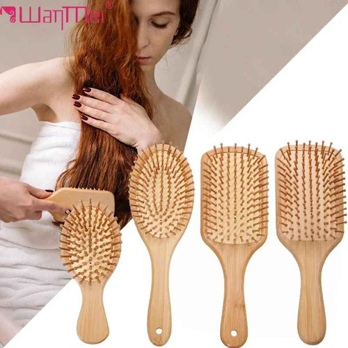 Natural bamboo wooden hair - bamboo,