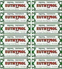 Euthymol Toothpaste Original Anti Plaque Teeth and Gums Oral Care 75ml x 12 Pack
