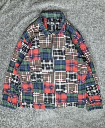 Stussy patchwork plaid zip - stussy,