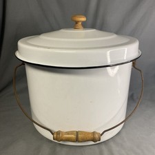 Vintage Large White  Black