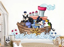 Vintage Steamboat Willie Mickey Mouse WallDecal Stickers - BR478