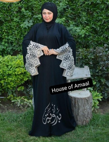 Egypt elegant black abaya - black,