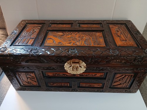Vintage chinese camphor ornate - vintage,