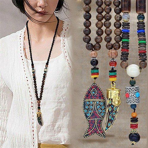 Long mala necklace - necklace, bead