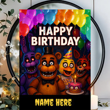FIVE NIGHTS AT FREDDY'S Personalised Birthday Card - FNF Personalise Scary Game
