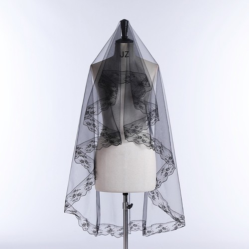 Black bridal veil - bridal,