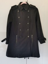 Zara Basic Black Women's Raincoat Size S