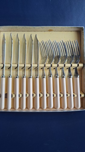 Vintage boxed fish knife - vintage, &