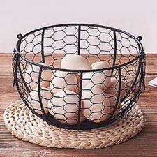Egg Storage Basket Black