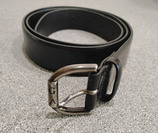 GIORGIO ARMANI ITALY MEN'S BLACK LEATHER BELT SIZE 36 - EXCELLENT CONDITION!!