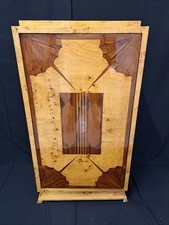 Art Deco Cocktail Drinks Bar Cabinet Blonde Walnut Finish