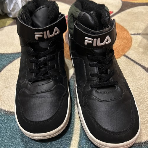 Green black fila high tops - &black,