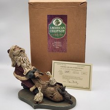 American Chestnut Folk Art Primitive Peter Bretz Santa Figure Christmas Toys