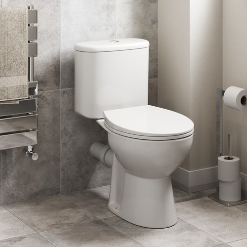 Rimless close coupled - coupled, toilet