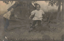 RPPC Boy and Girl Play on