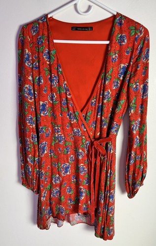 Zara women red floral - sz, s