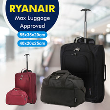 5 Cities Ryanair Maximum Cabin Trolley Luggage Bag and Carry On Cabin Bag Set