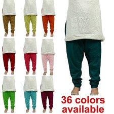 Plain Colors Indian Churidar Pants 100% Cotton-Tights Kurti Salwar 36 colors