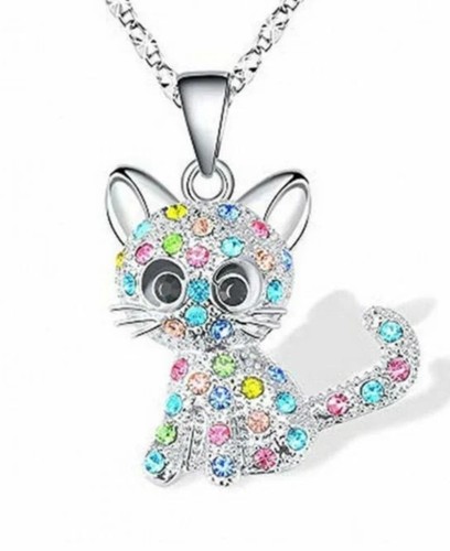 Kitten pendant chain multi - kitten,