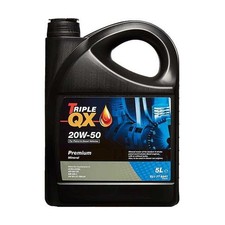 521776241 Premium Car Engine Oil 5L 5 Litre 20W50 A3 B4 Mineral By Triple QX TQX