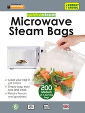 Microwave Steam Bags - Size: Medium - SUPER VALUE PACK - 200 Pk