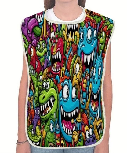 1pc monsters linen adult bib - -,