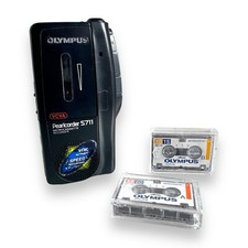 Olympus Pearlcorder Microcassette Recorder - VGC (S711) Tested & Working, Tapes