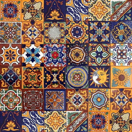 Mexican tiles 10x10 talavera - mexican,