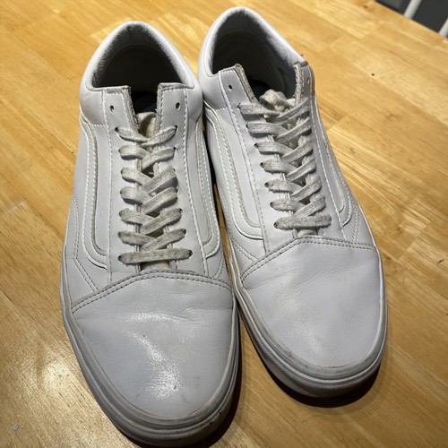 Vans white leather - leather, shoes